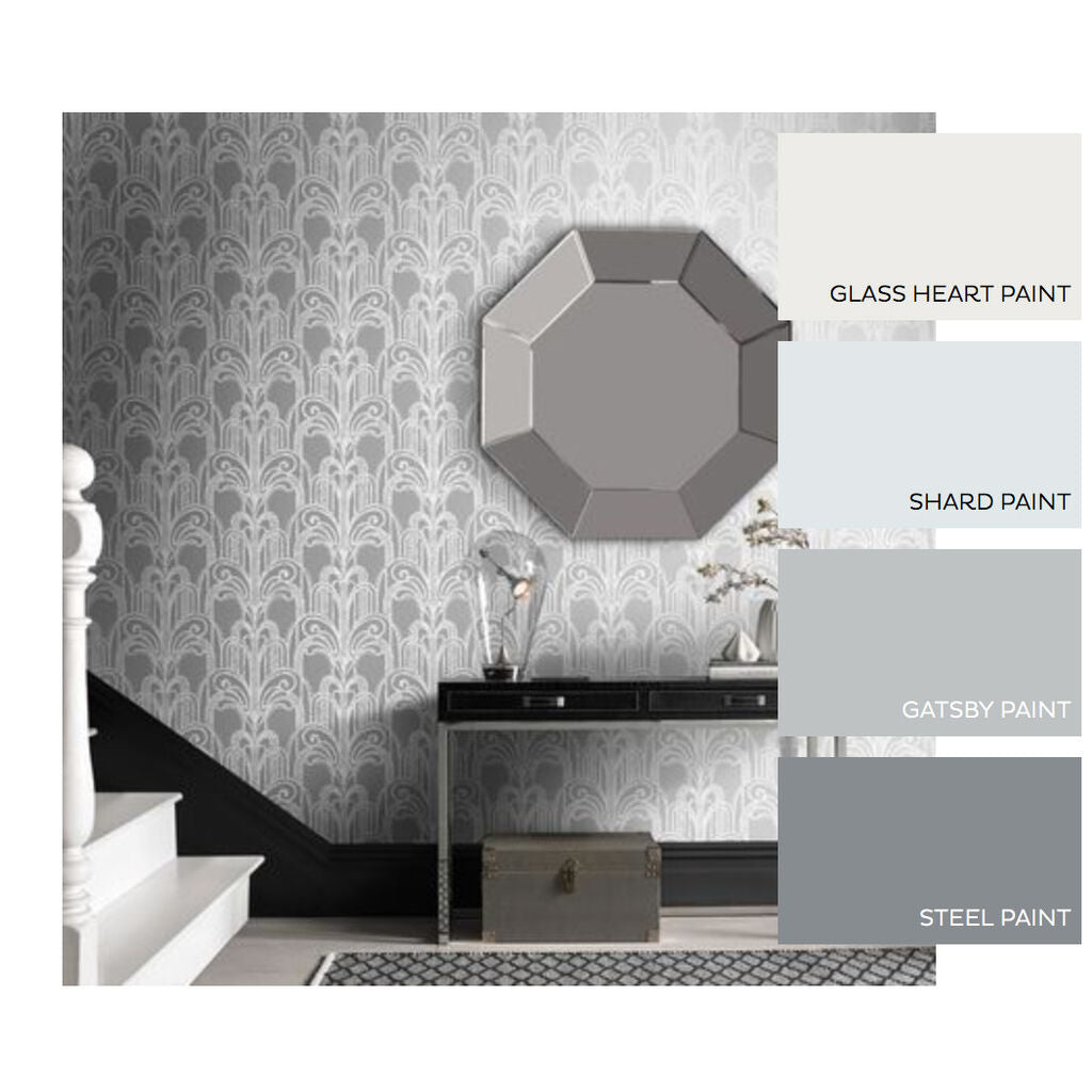 Art Deco Room Wallpaper 2 - Gray