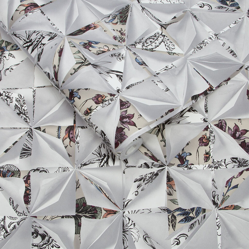 Stroma Origami Wallpaper - Gray