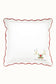 Strawberry Garden Embroidered Square Back Cushion - Red
