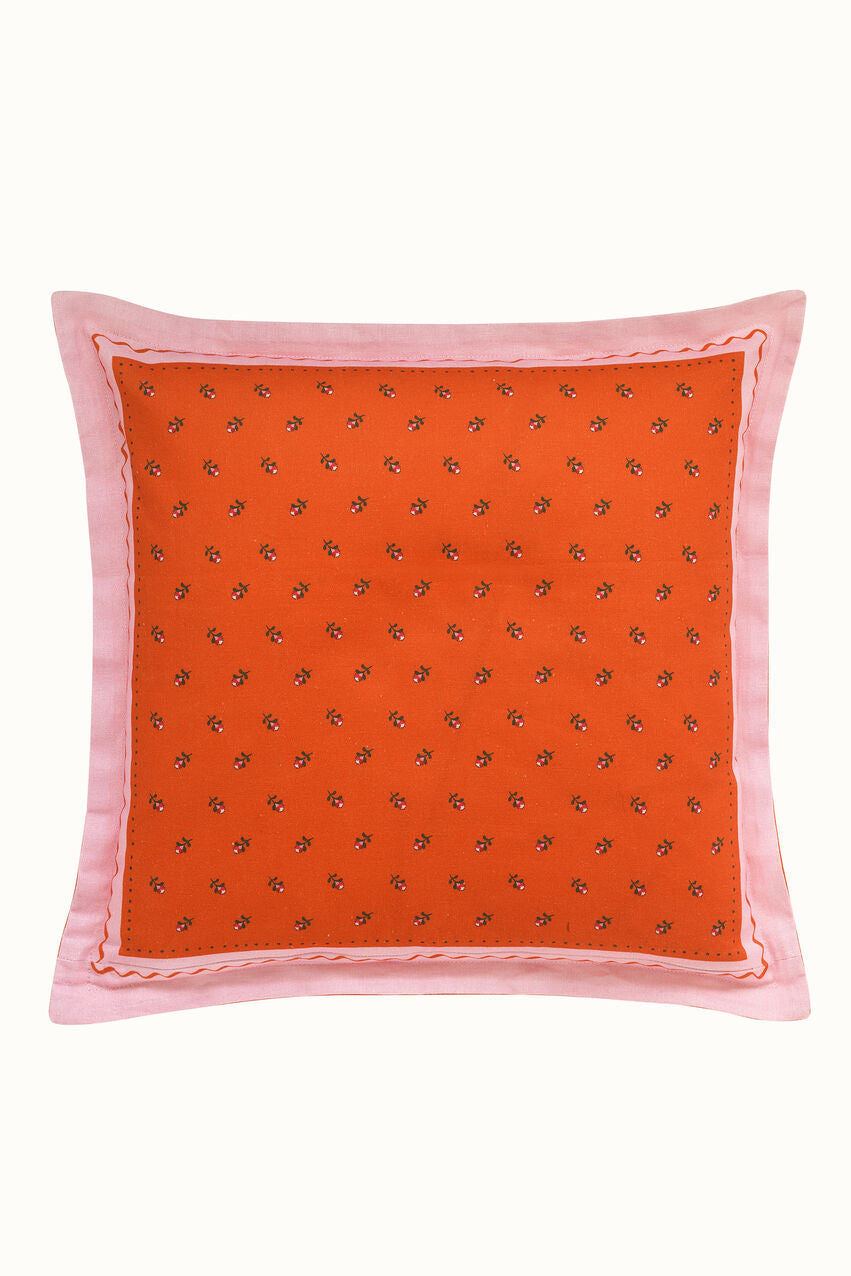 Rose Bud Reversible Square Scatter Back Cushion - Pink