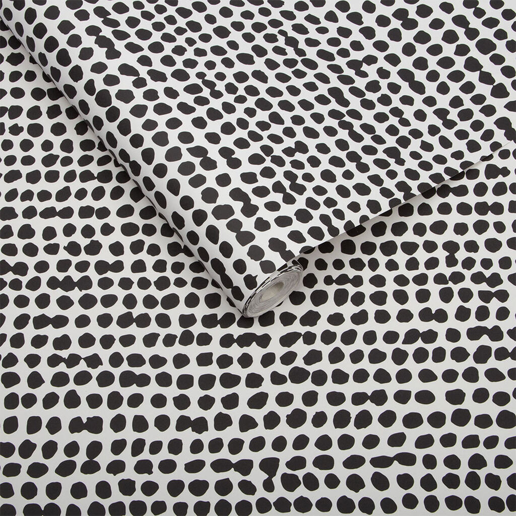 104533 - Dots Wallpaper - Black White - Graham & Brown