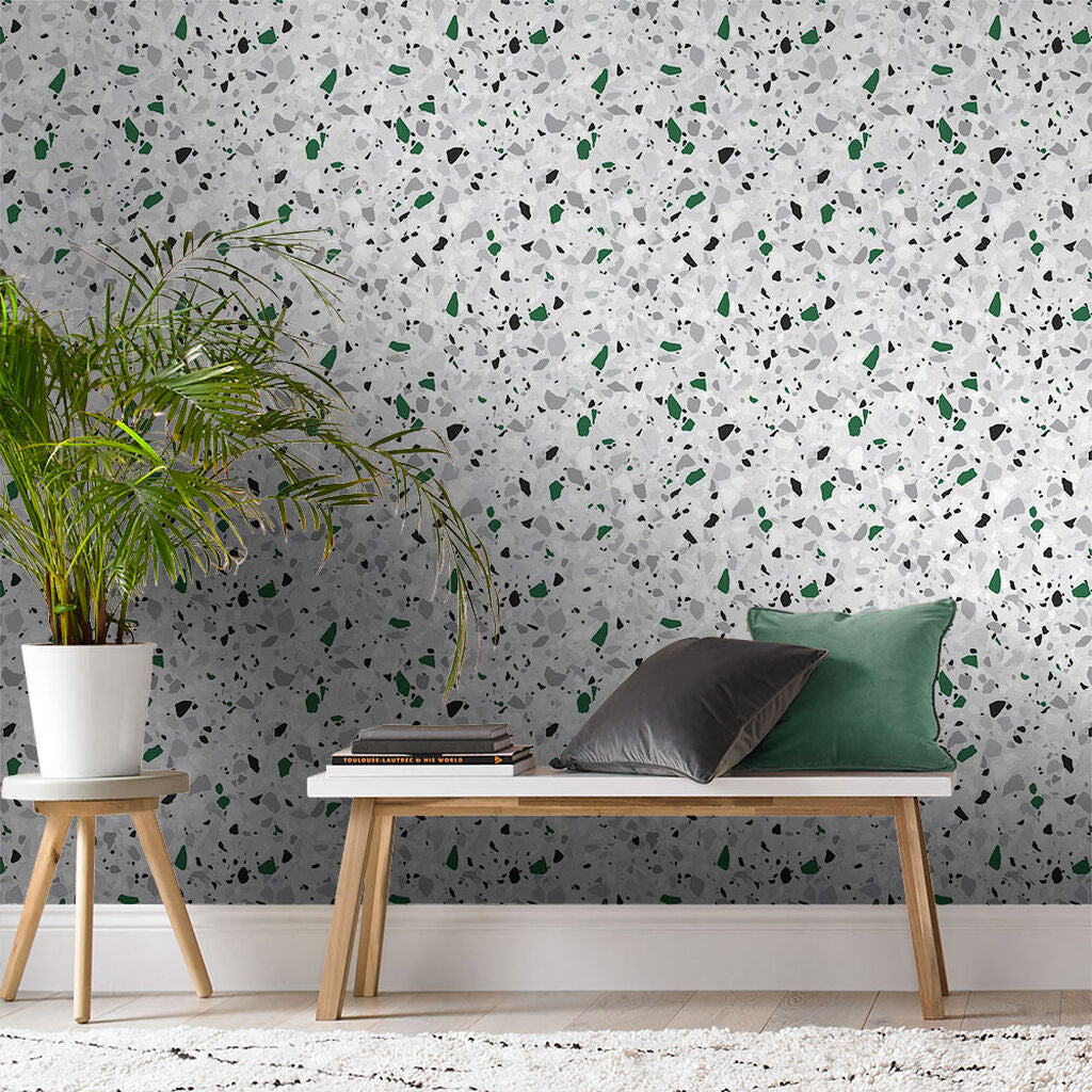 Terrazzo Room Wallpaper 2 - Green