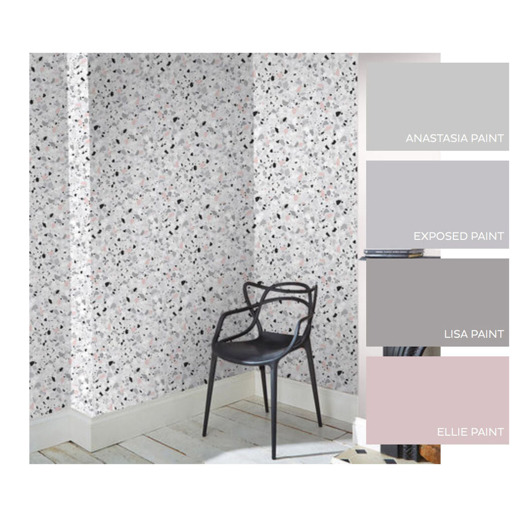 Terrazzo Room Wallpaper - Pink