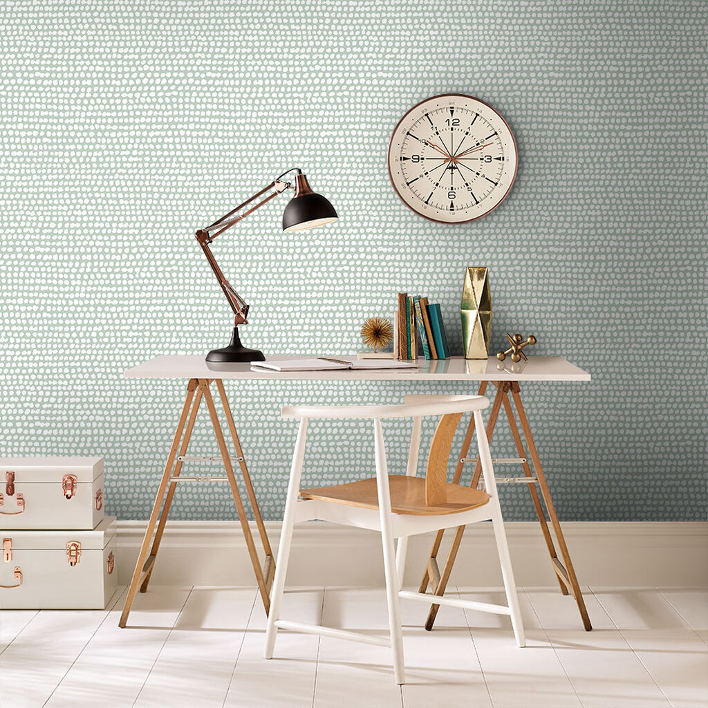 104537 - Dots Wallpaper - Green - Graham & Brown
