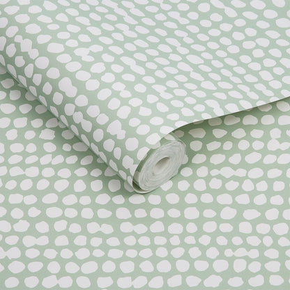 104537 - Dots Wallpaper - Green - Graham & Brown