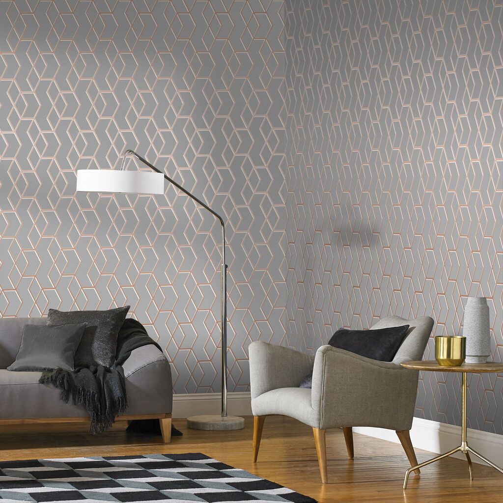 Archetype Room Wallpaper - Gray