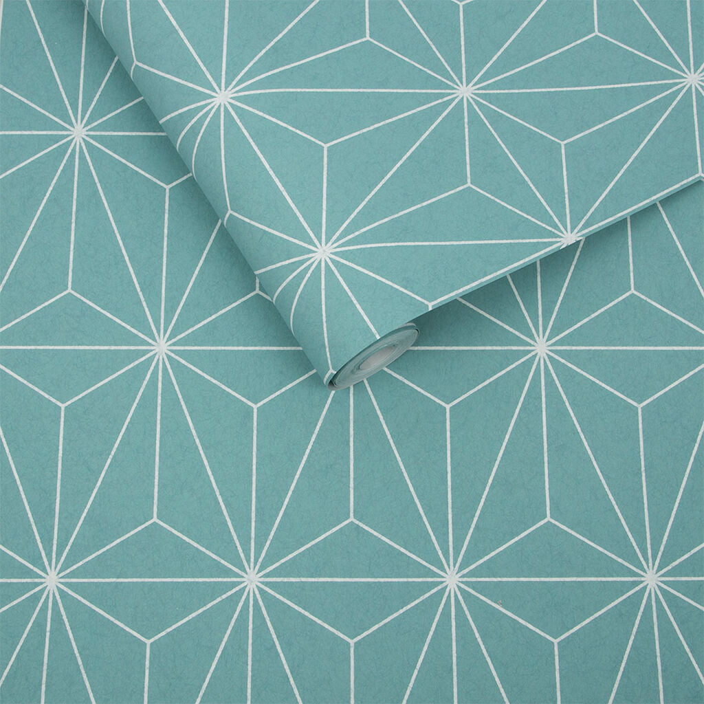 104738 - Prism Wallpaper - Mint - Graham & Brown