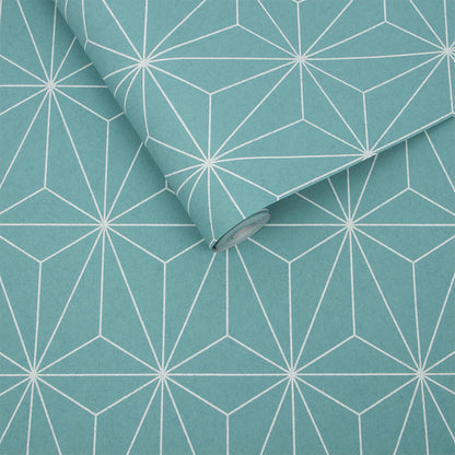 104738 - Prism Wallpaper - Mint - Graham & Brown