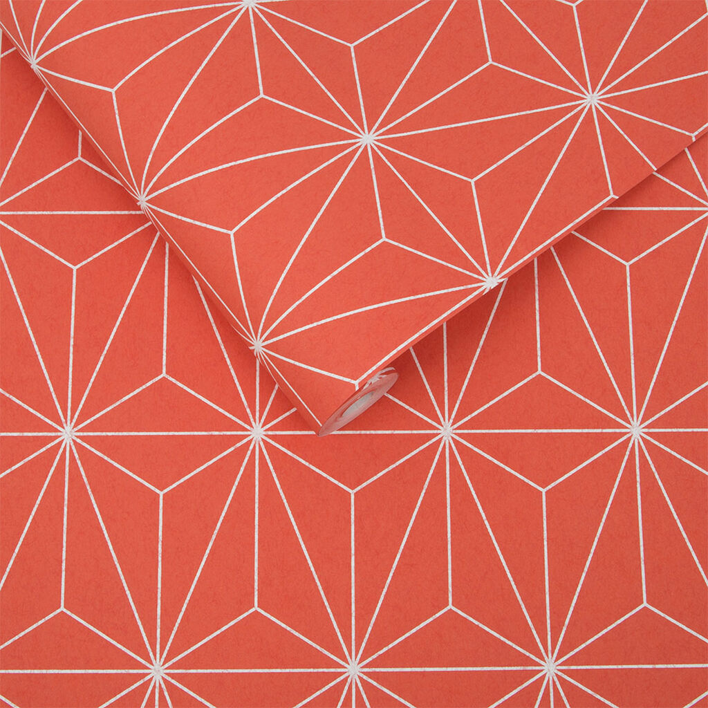 104739 - Prism Wallpaper - Coral - Graham & Brown