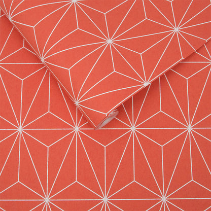 104739 - Prism Wallpaper - Coral - Graham & Brown