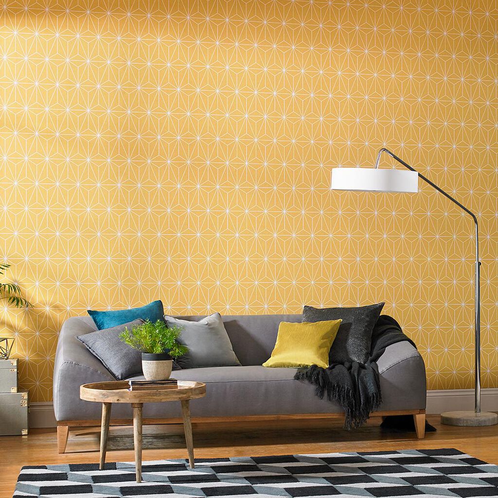 104741 - Prism Wallpaper - Yellow - Graham & Brown