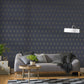 104742 - Prism Wallpaper - Navy Gold - Graham & Brown