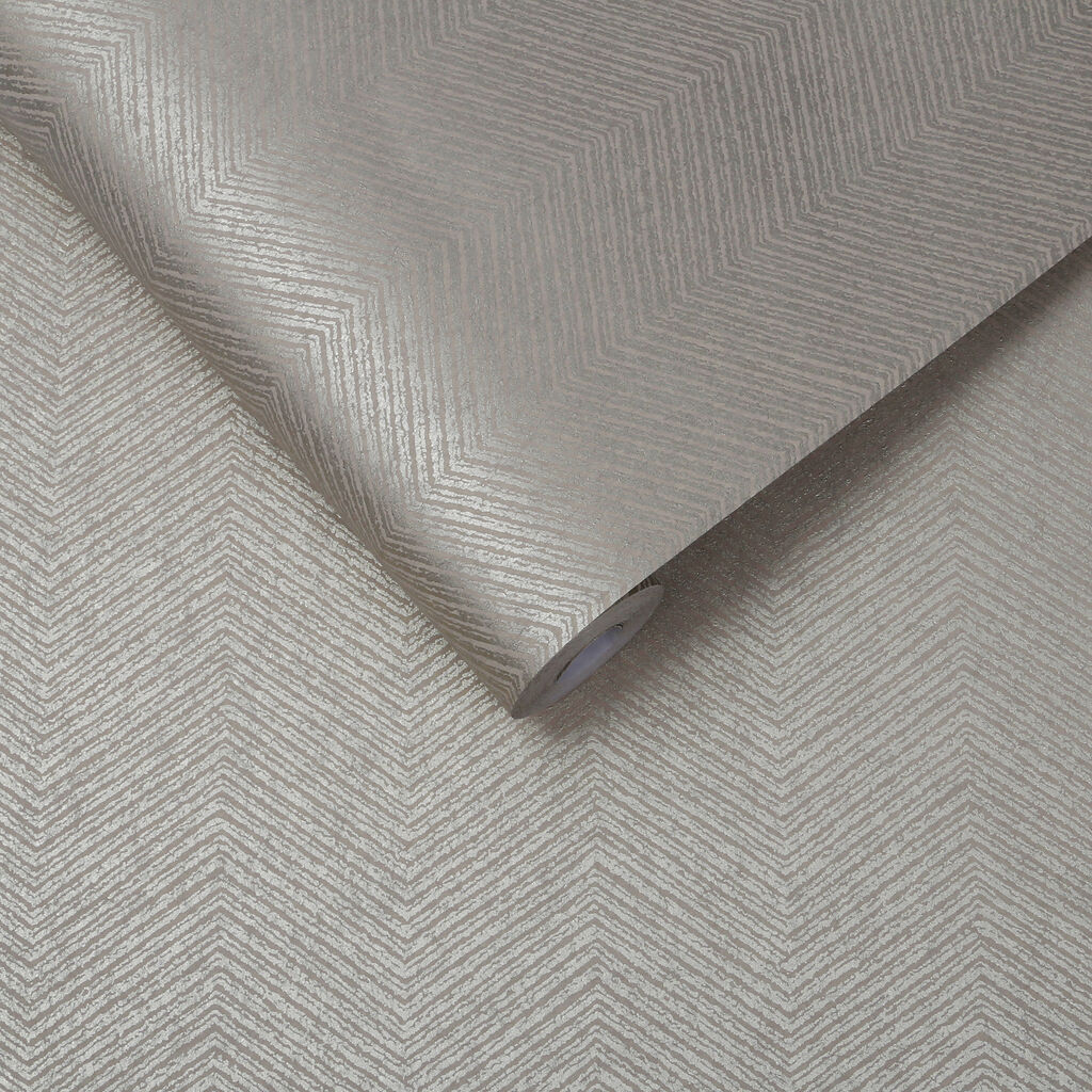 104748 - Chevron Texture Wallpaper - Natural - Graham & Brown