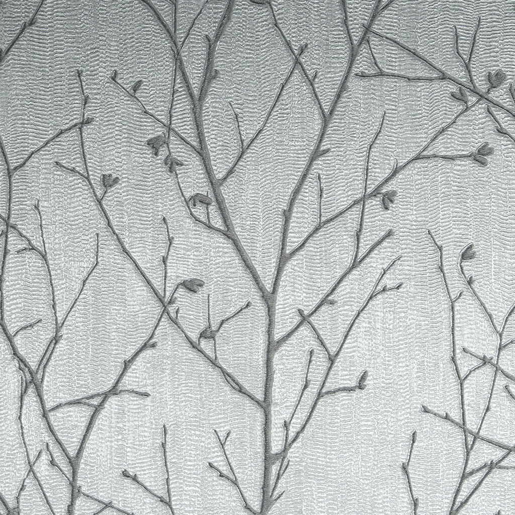 Water Silk Sprig Wallpaper - Gray