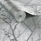 Water Silk Sprig Room Wallpaper - Gray
