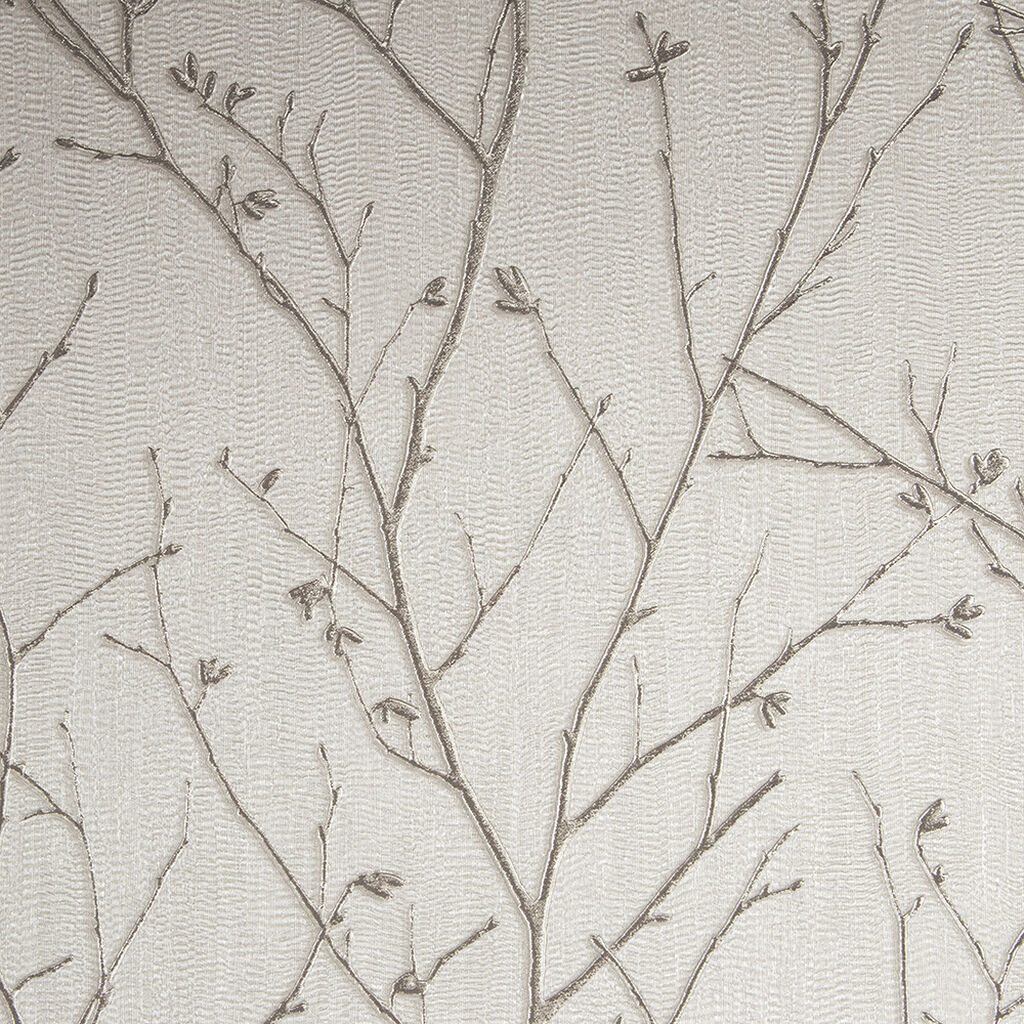 Water Silk Sprig Wallpaper - Cream 