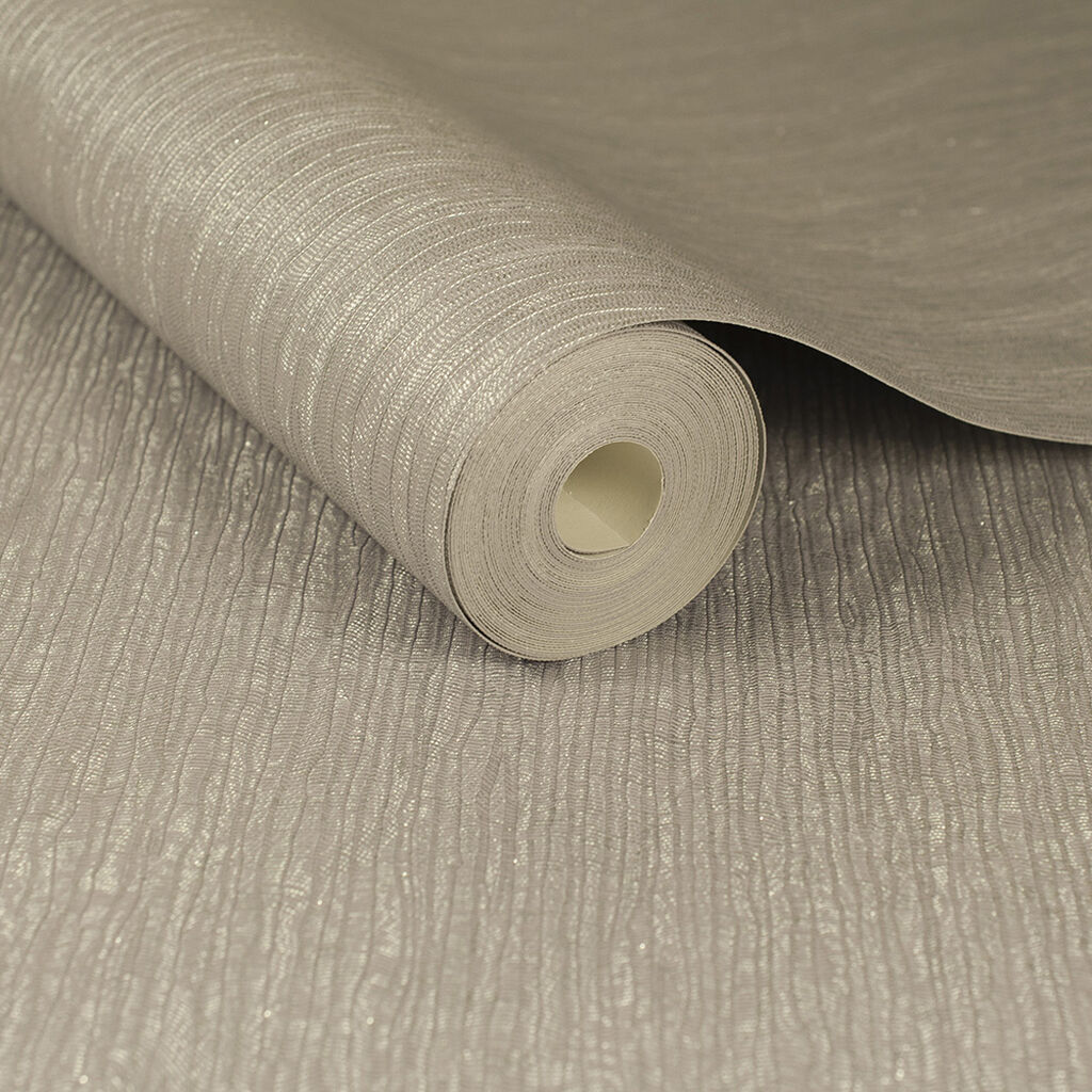 Corsetto Taupe Room Wallpaper - Gray