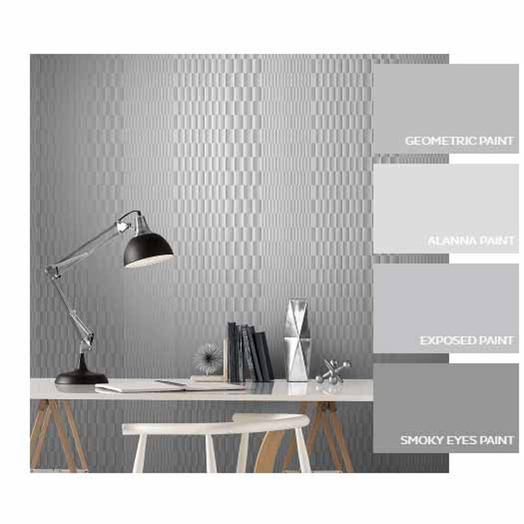 Symmetry Room Wallpaper - Gray
