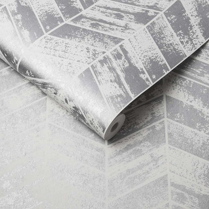 105123 - Insignia Wallpaper - Silver - Graham & Brown