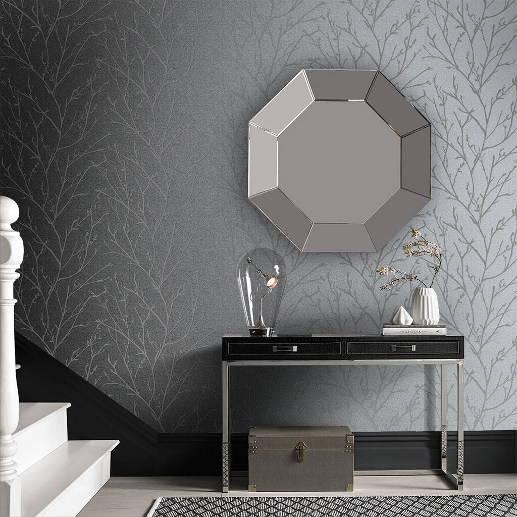 Woodland Room Wallpaper - Gray