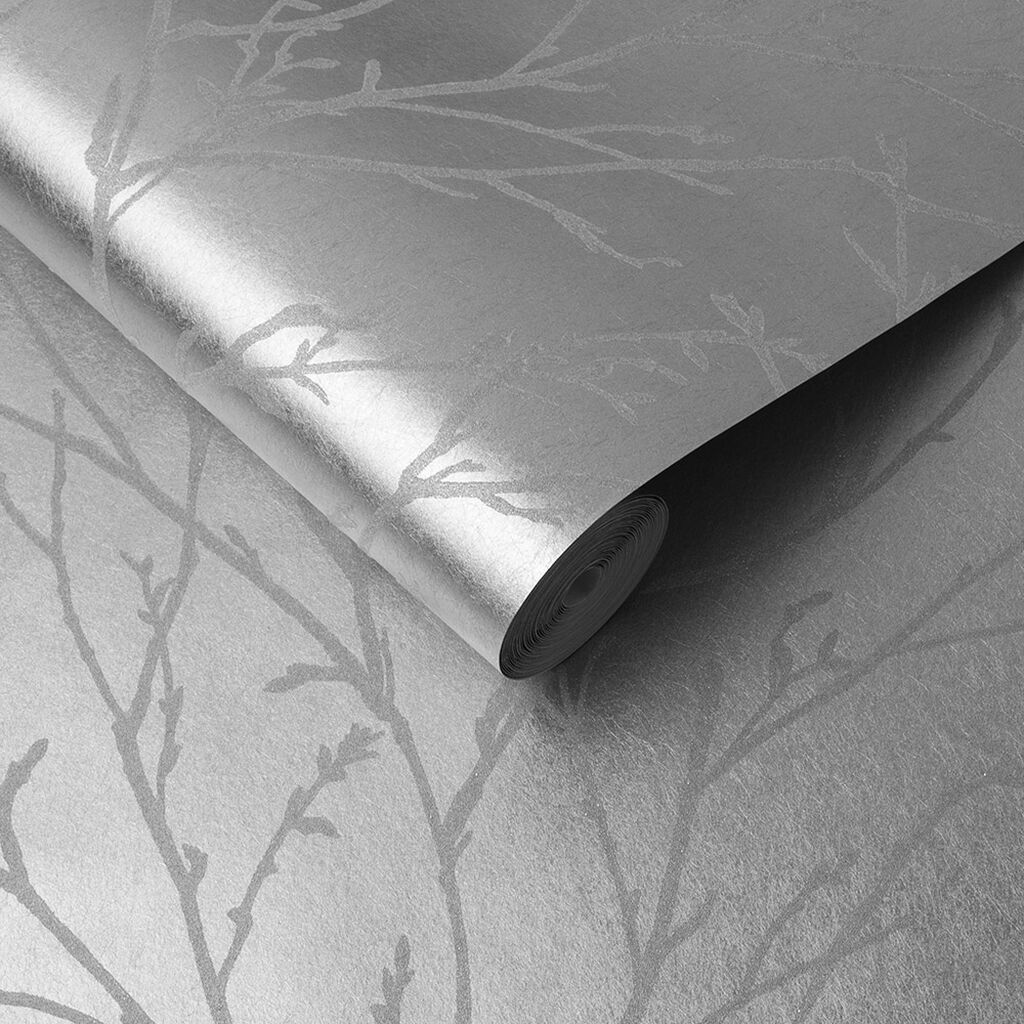 Woodland Wallpaper - Gray 