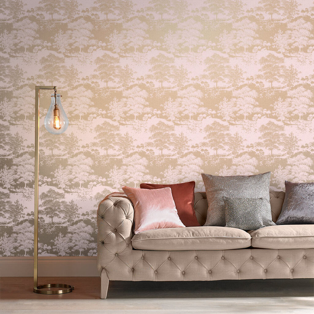 Meadow Room Wallpaper - Pink