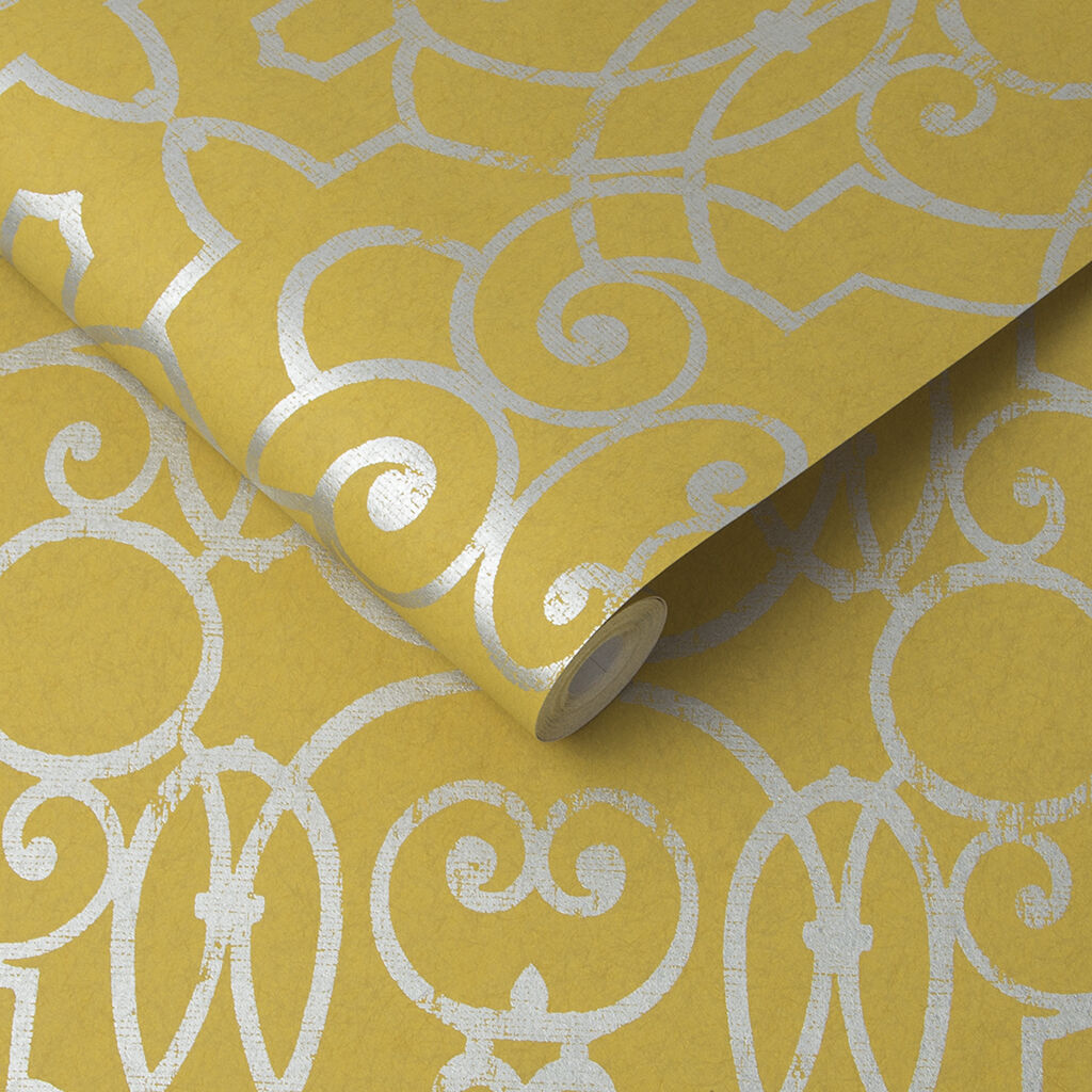 Shoji Wallpaper - Yellow 