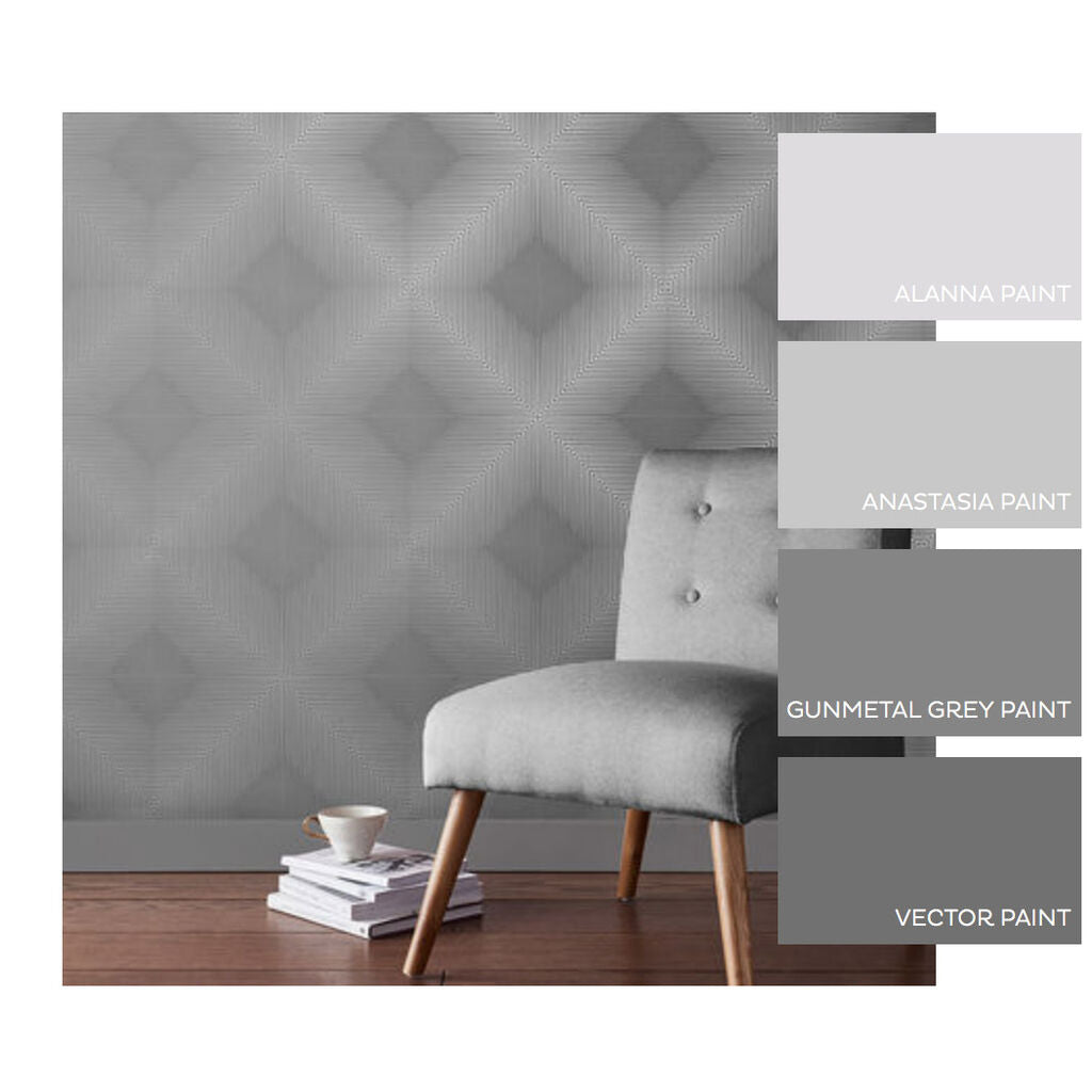 Optical Room Wallpaper - Gray