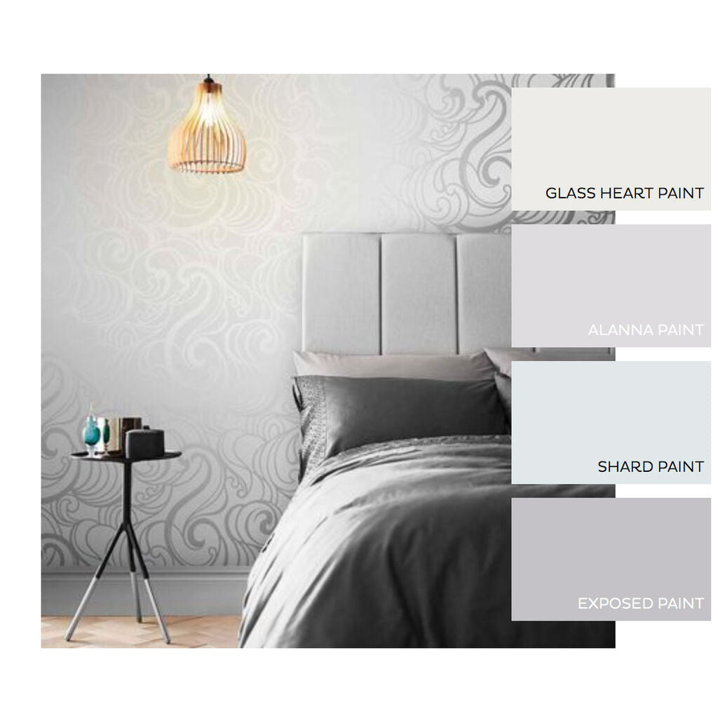 Hula Swirl Room Wallpaper - Silver