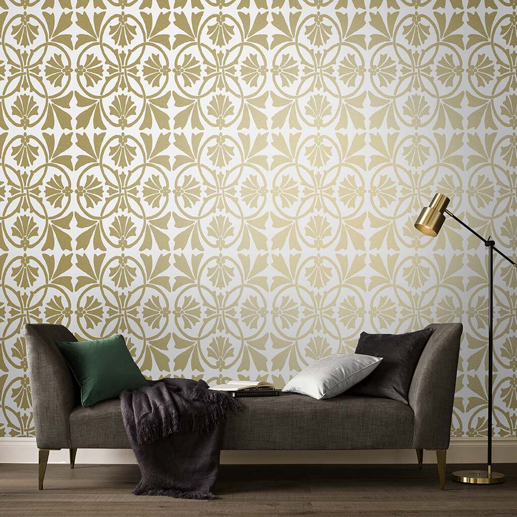 105276 - Thrones Wallpaper - Golden Pearl - Graham & Brown
