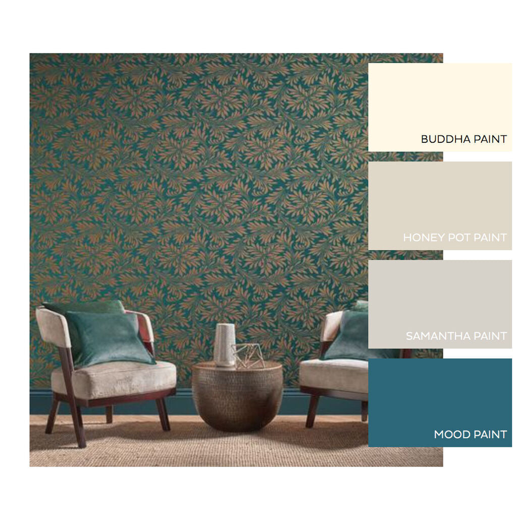 Forest Spiced Room Wallpaper - Teal