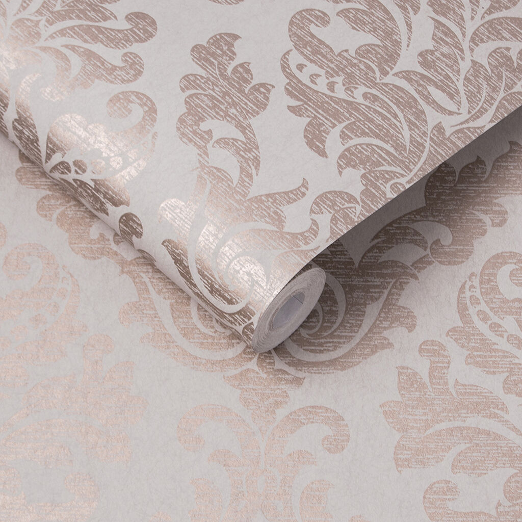 105451 - Antique Wallpaper - Taupe Rose Gold - Graham & Brown