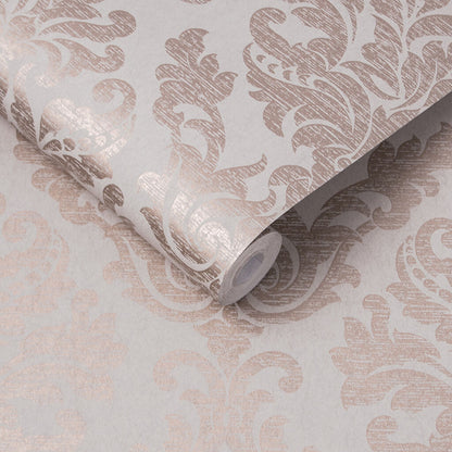 105451 - Antique Wallpaper - Taupe Rose Gold - Graham & Brown