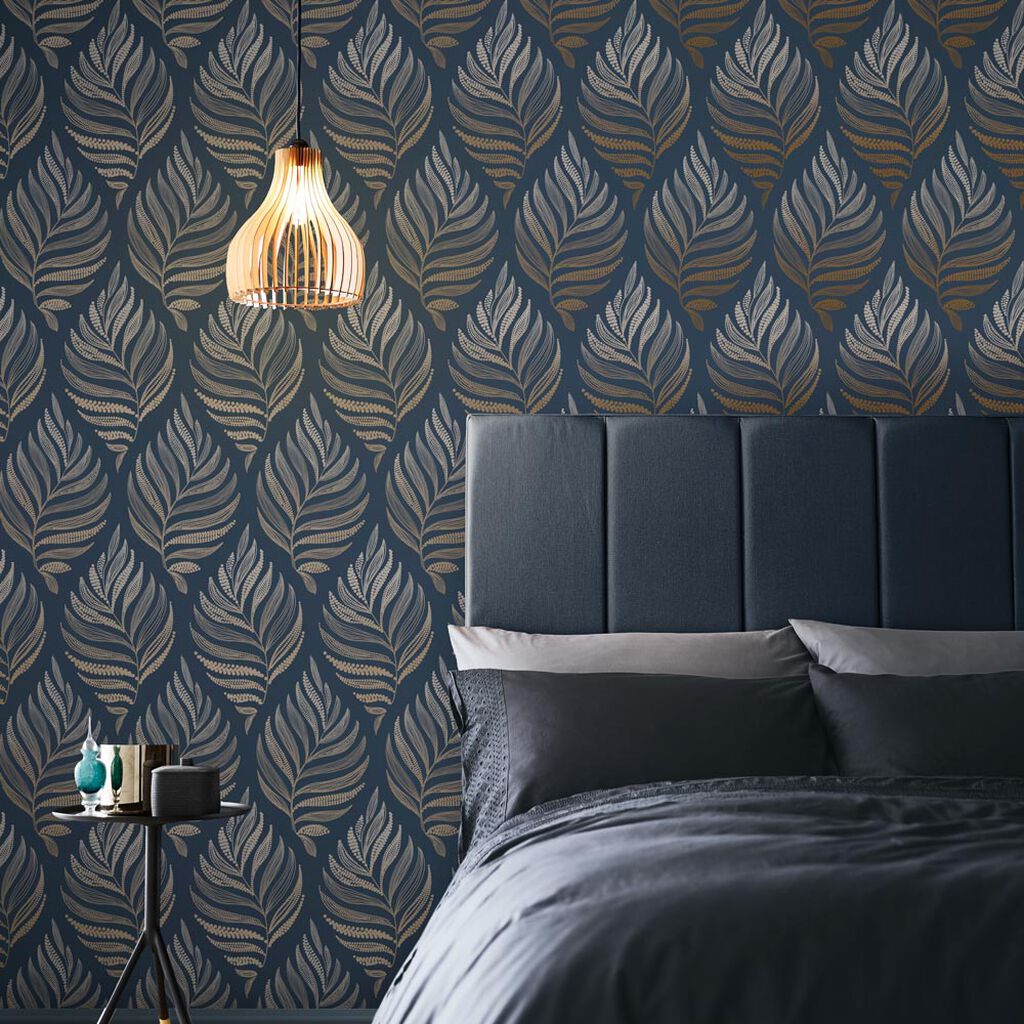 Botanica Room Wallpaper - Blue