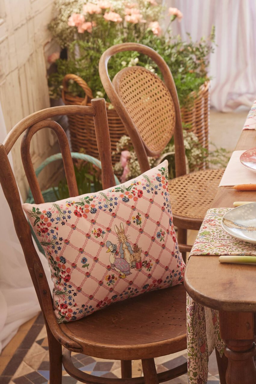 Peter Rabbit Rectangular Room Cushion - Pink