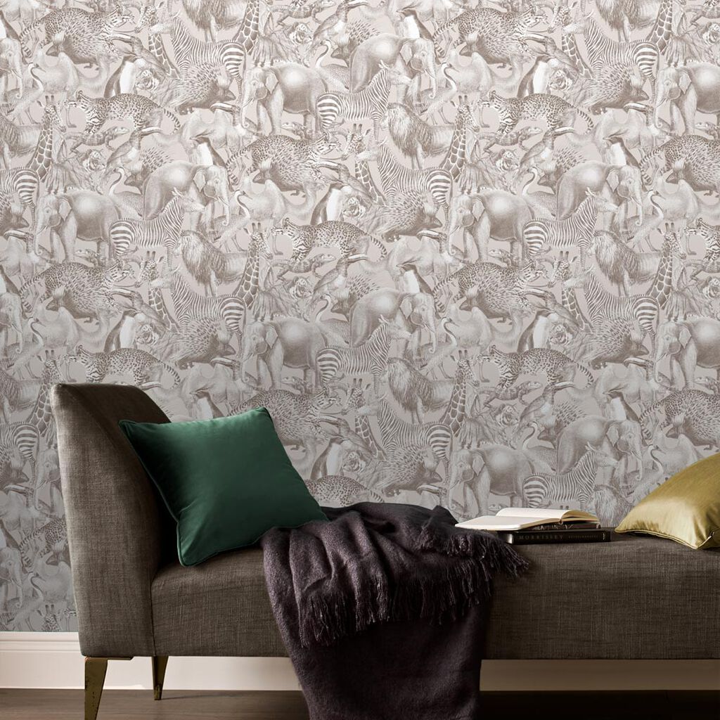 105477 - Kingdom Wallpaper - Camel - Graham & Brown