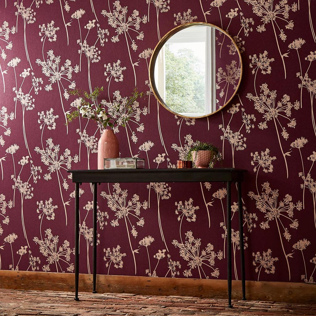 Anthriscus Room Wallpaper - Brown