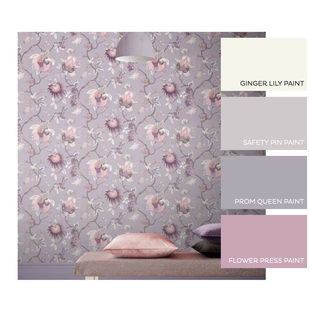 Bordado Room Wallpaper 3 - purple