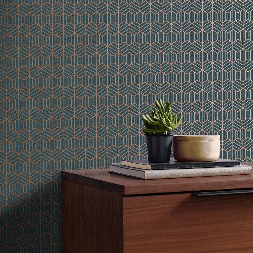 105777 - Echo Wallpaper - Cobalt - Graham & Brown