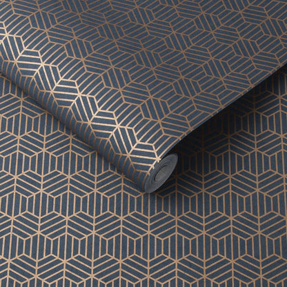 105777 - Echo Wallpaper - Cobalt - Graham & Brown