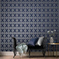 105779 - Asian Lattice Wallpaper - Sky - Graham & Brown