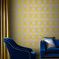105781 - Asian Lattice Wallpaper - Saffron - Graham & Brown