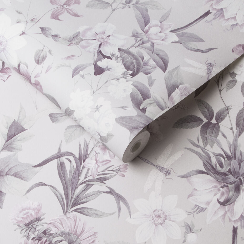 Flourish Room Wallpaper - Purple