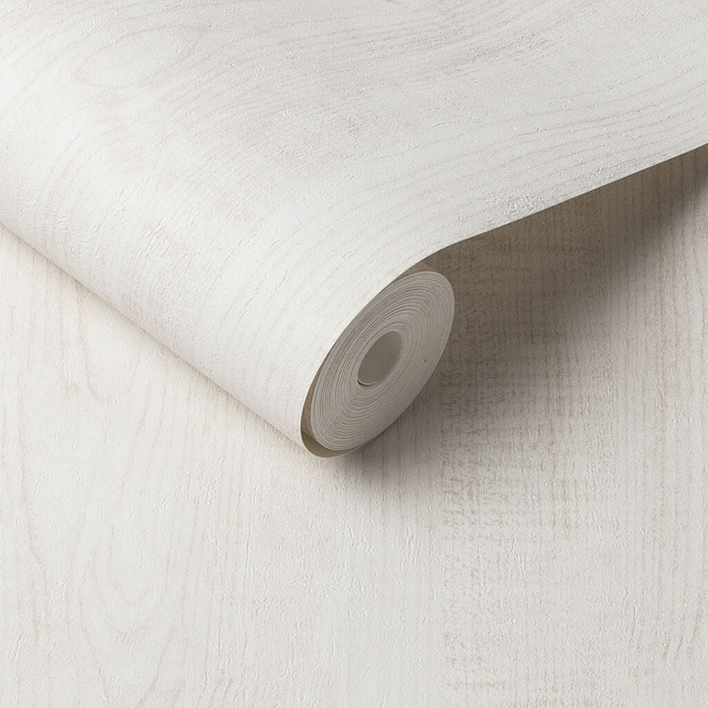 Wood Grain Wallpaper - White