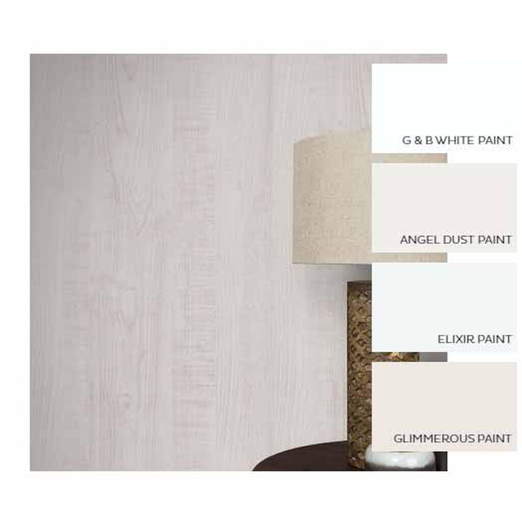 Wood Grain Room Wallpaper - White