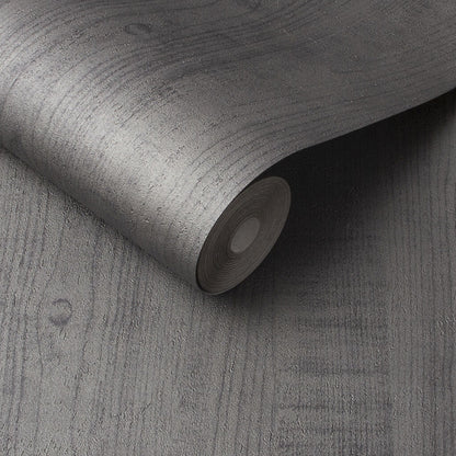 Wood Grain Wallpaper - Gray 