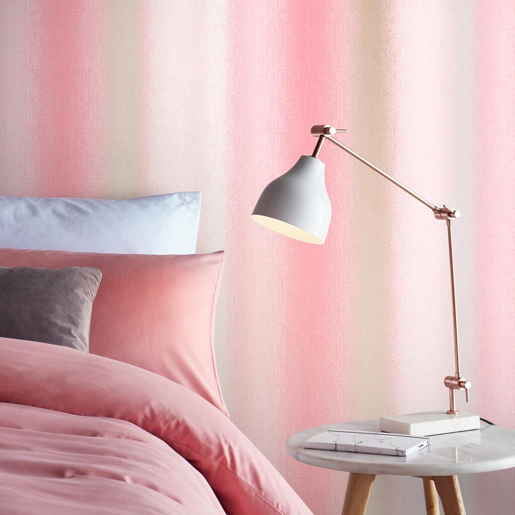 Wild Flower Stripe Room Wallpaper - Pink