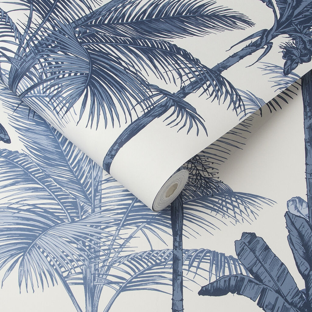 105914 - Jungle Wallpaper - Cobalt - Graham & Brown
