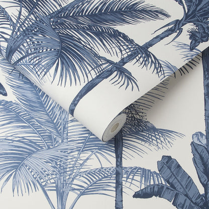105914 - Jungle Wallpaper - Cobalt - Graham & Brown