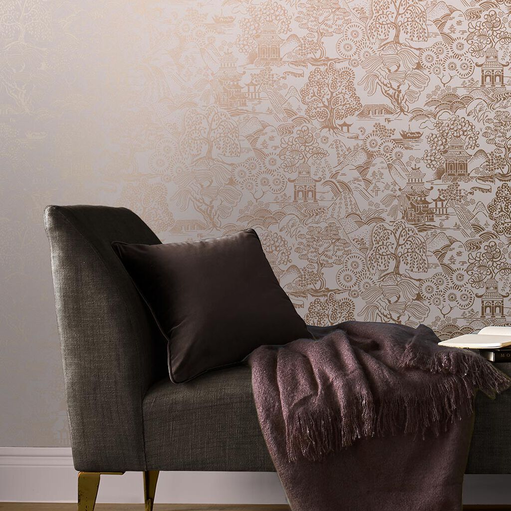 105930 - Basuto Wallpaper - Pink - Graham & Brown
